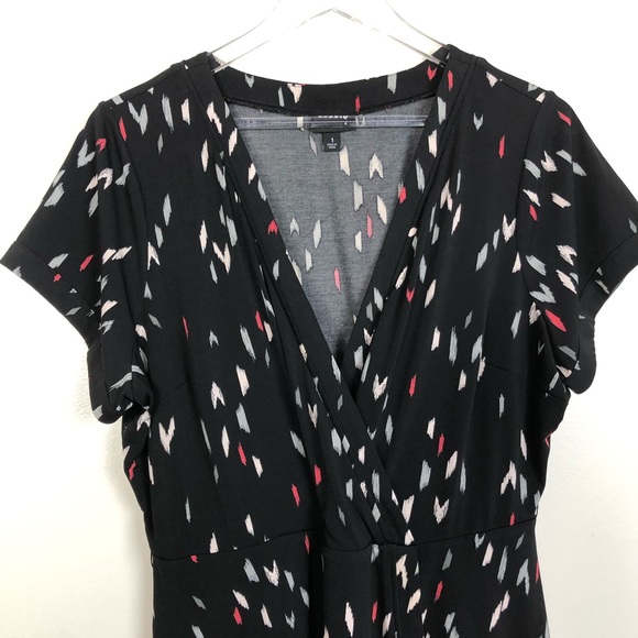 Torrid Ikat Print Tie Waist Faux Wrap Dress Sz 1 - Picture 6 of 8